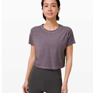 Lululemon Cates Tee *Fade Washed Lunar Rock Sz 10
